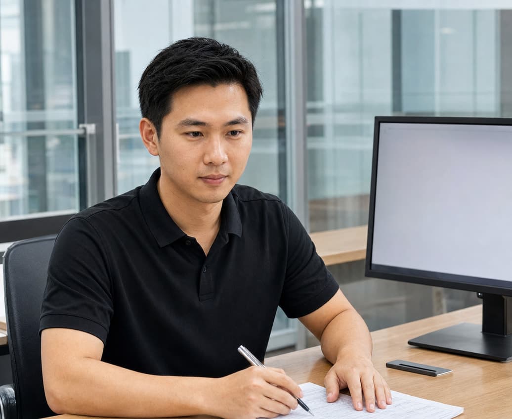 Agent Bee manager coordinating a client project in Guangzhou