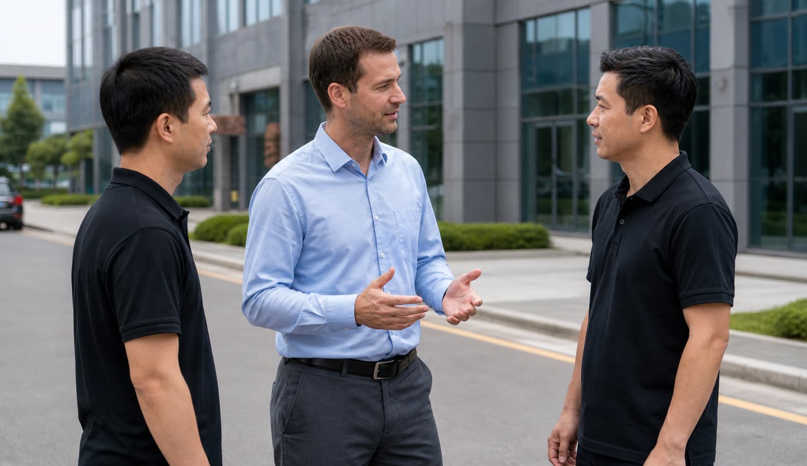 Agent Bee representative verifying a factory in China