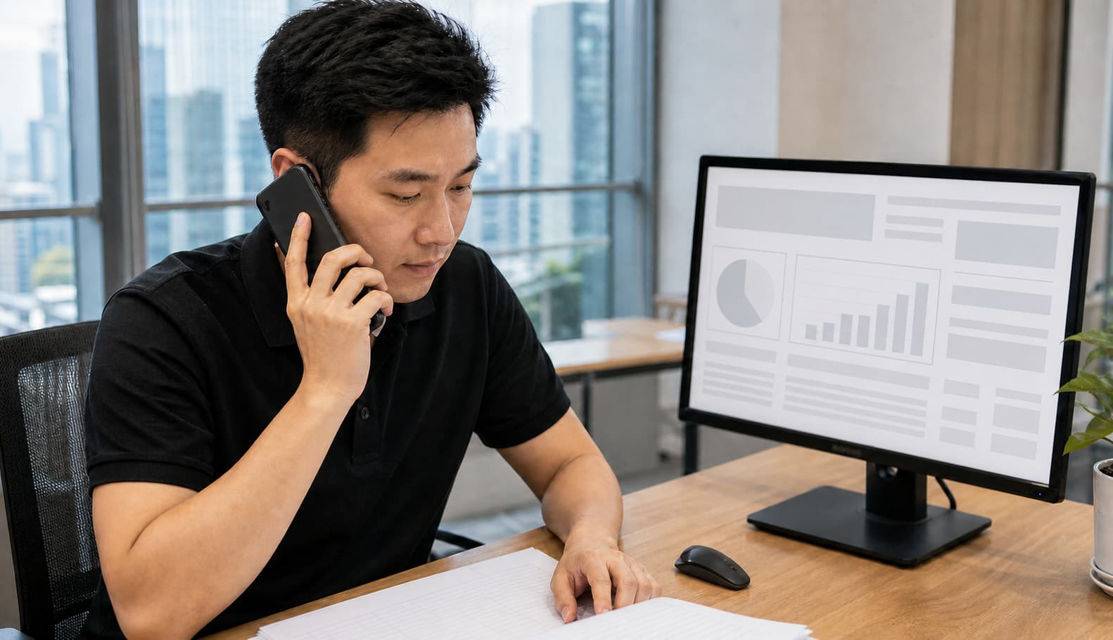 Agent Bee manager contacting and reviewing Chinese suppliers